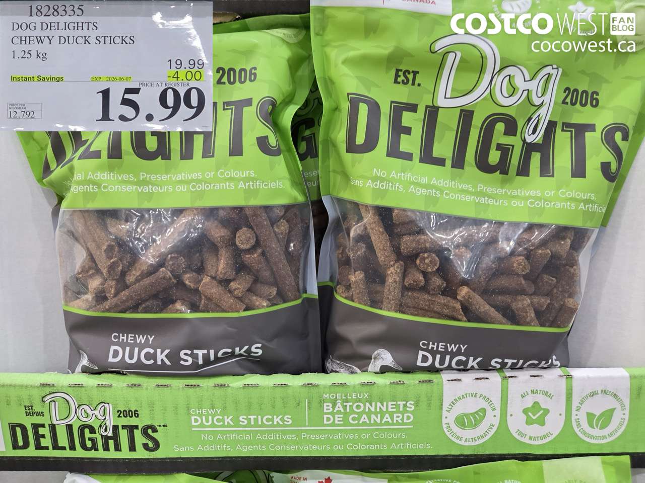 DOG DELIGHTS CHEWY DUCK STICKS 1.25 KG