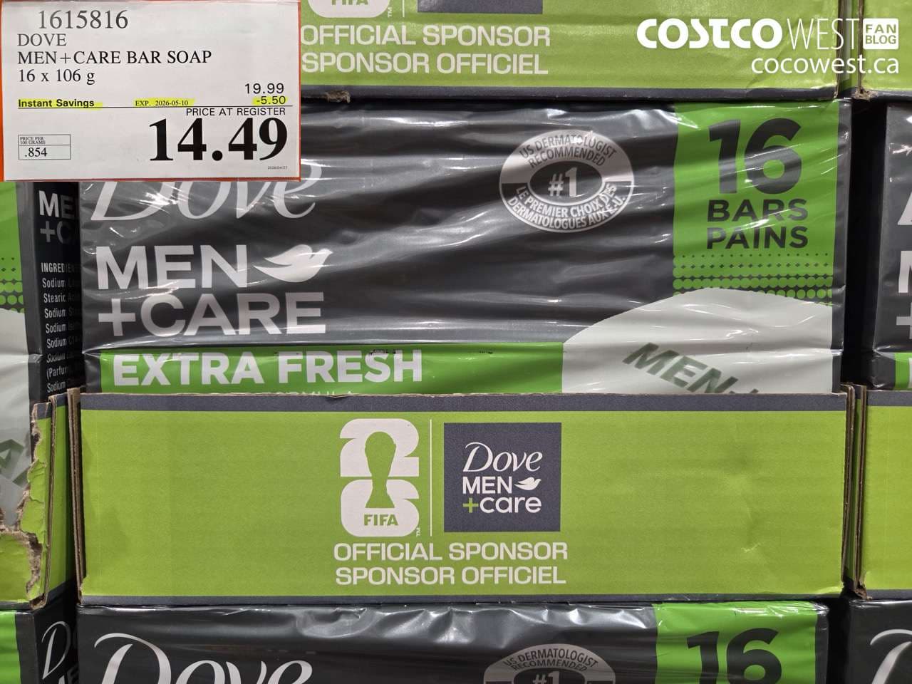 DOVE MEN + CARE BAR SOAP 16 X 106 G