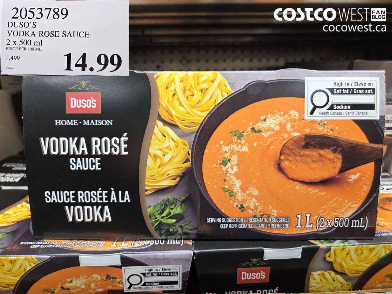 DUSO’S VODKA ROSE SAUCE 2 X 500 ML