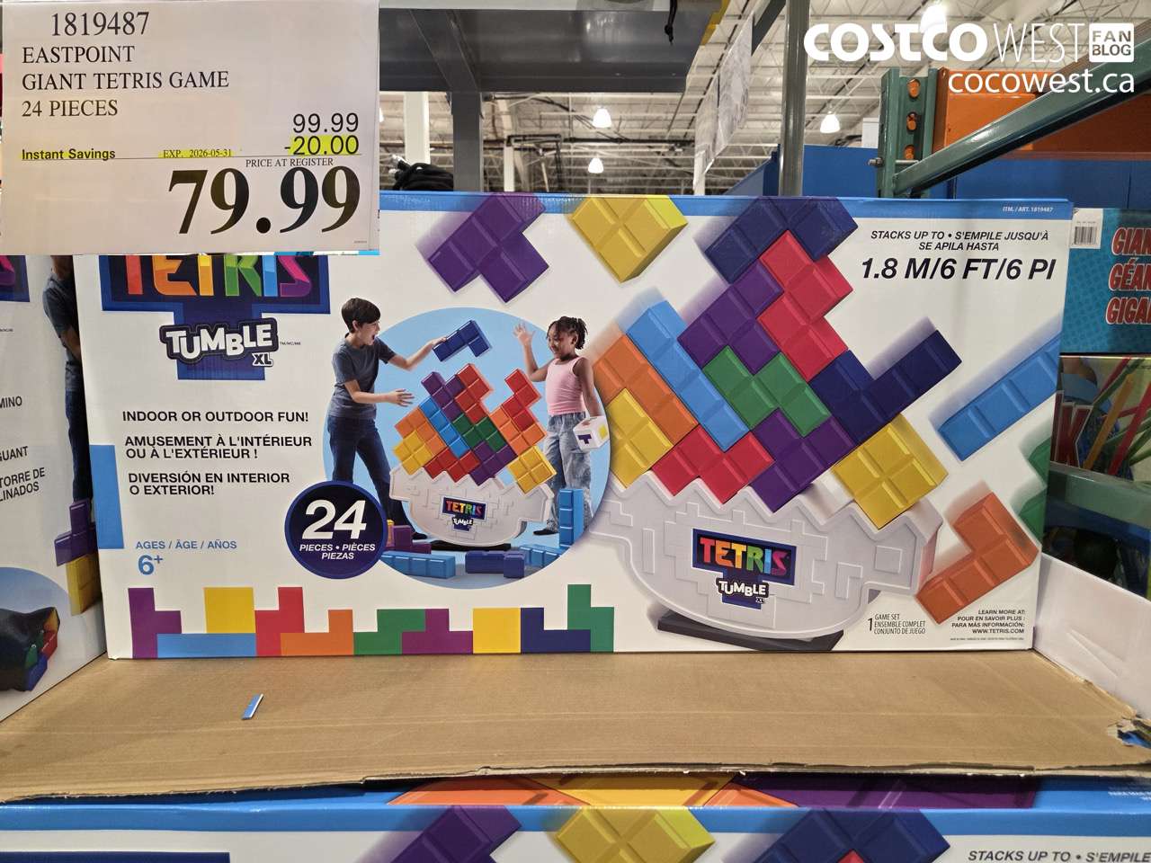 eastpoint giant tetris game 24 pieces