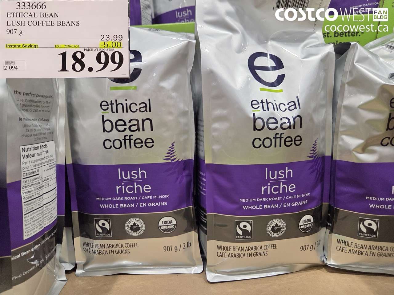 ethical bean lush coffee beans 907 g
