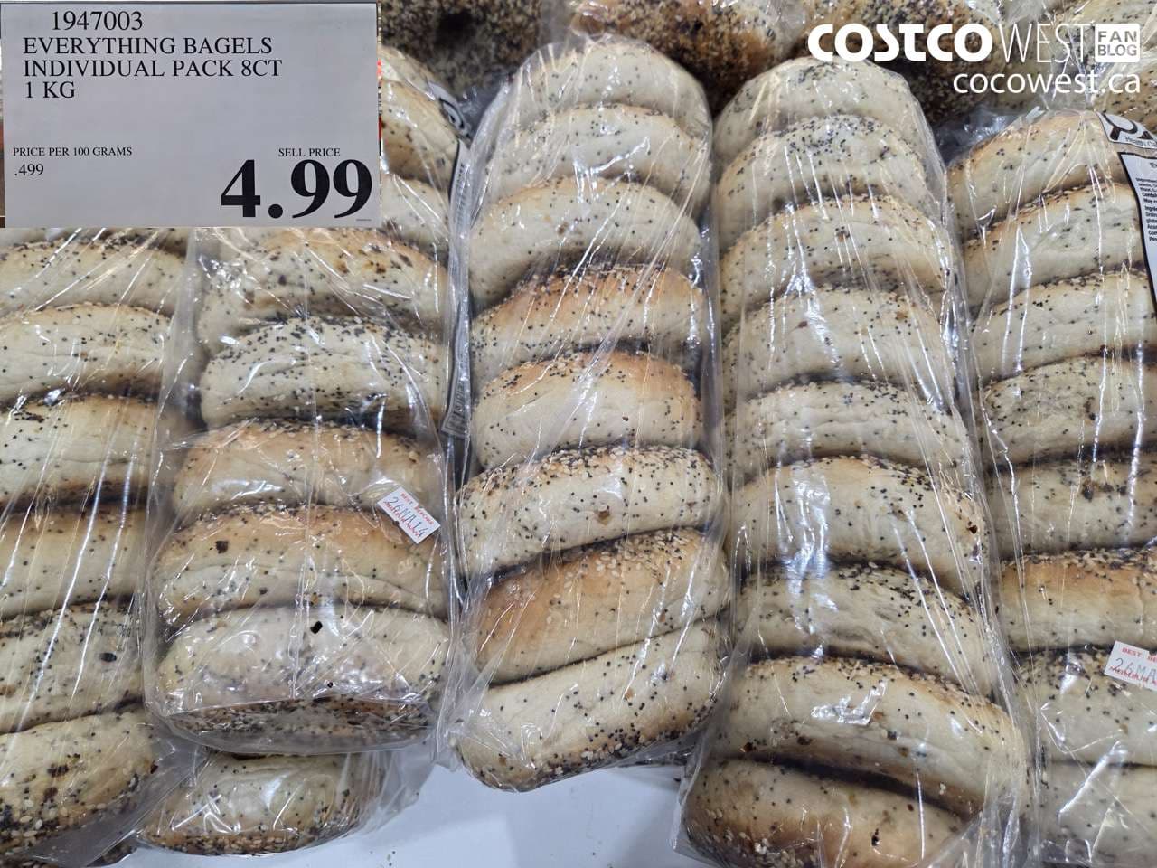 EVERYTHING BAGELS INDIVIDUAL PACK 8CT 1 KG