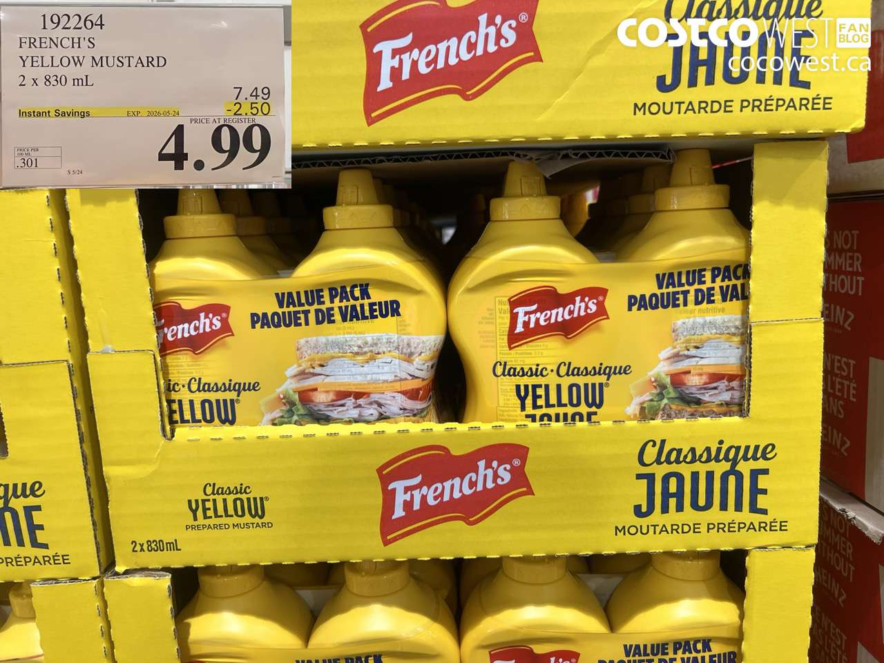 frenchs yellow mustard 2 x 830 ml