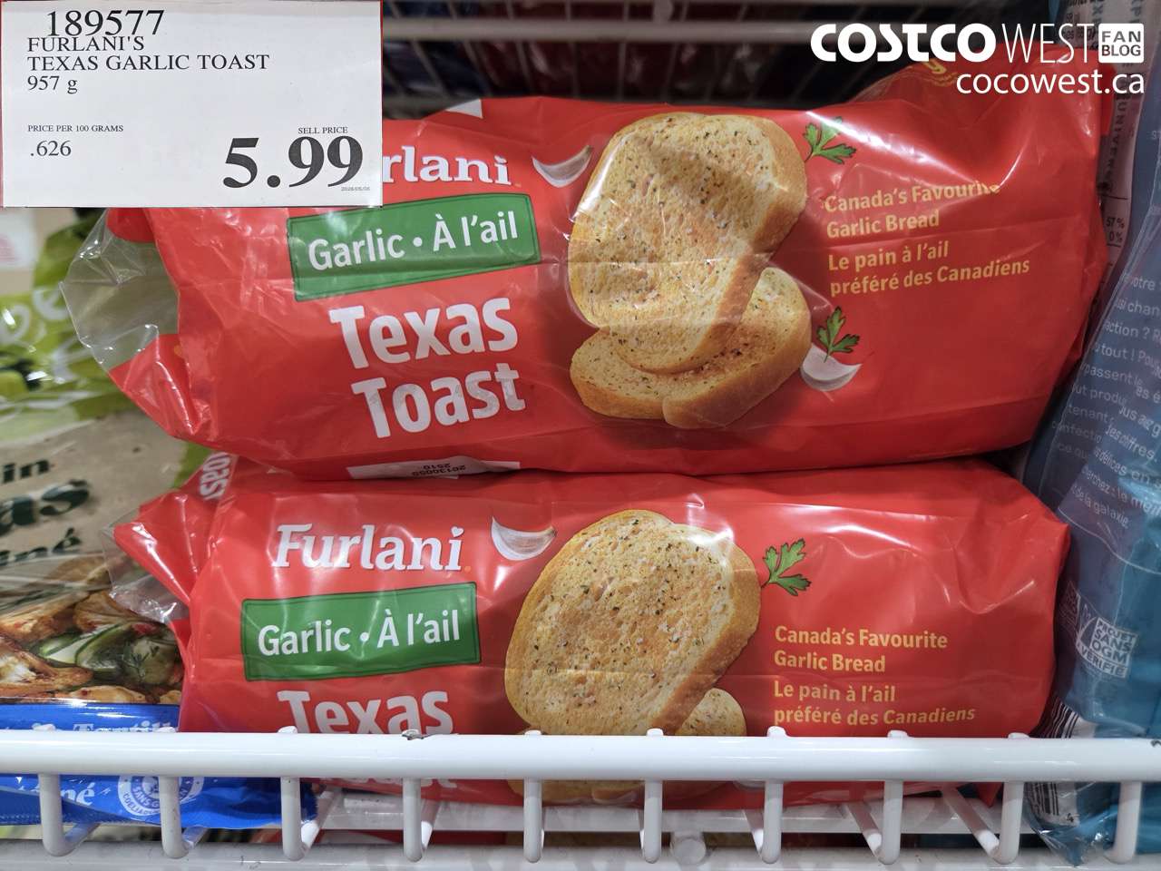 FURLANI’S TEXAS GARLIC TOAST 957 G