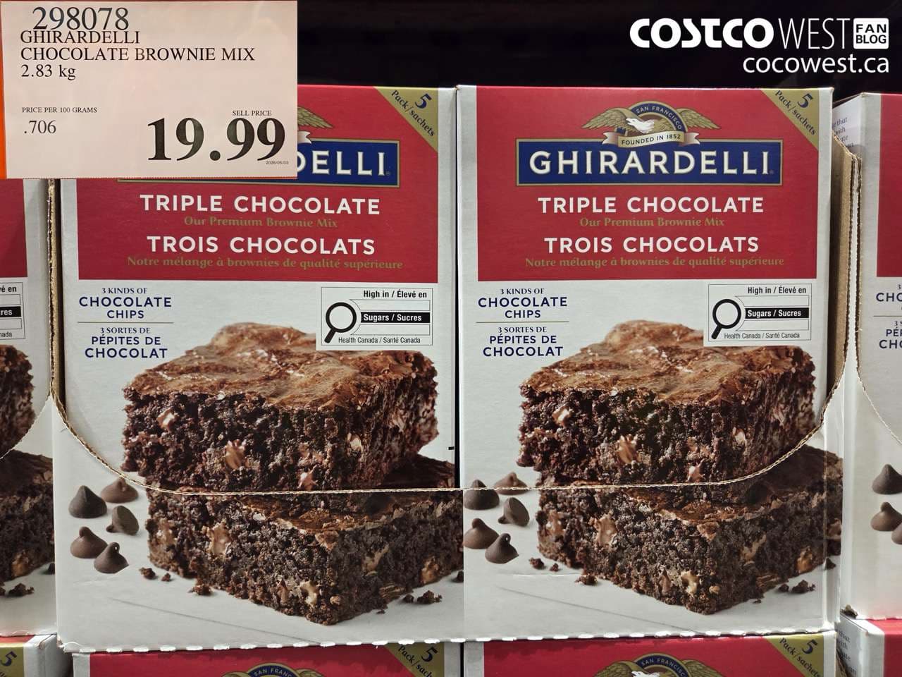 GHIRARDELLI CHOCOLATE BROWNIE MIX 2.83 KG