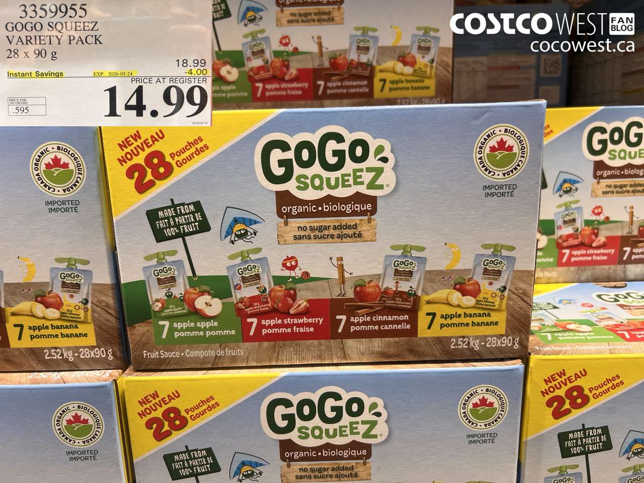gogo squeez variety pack 28 x 90 g