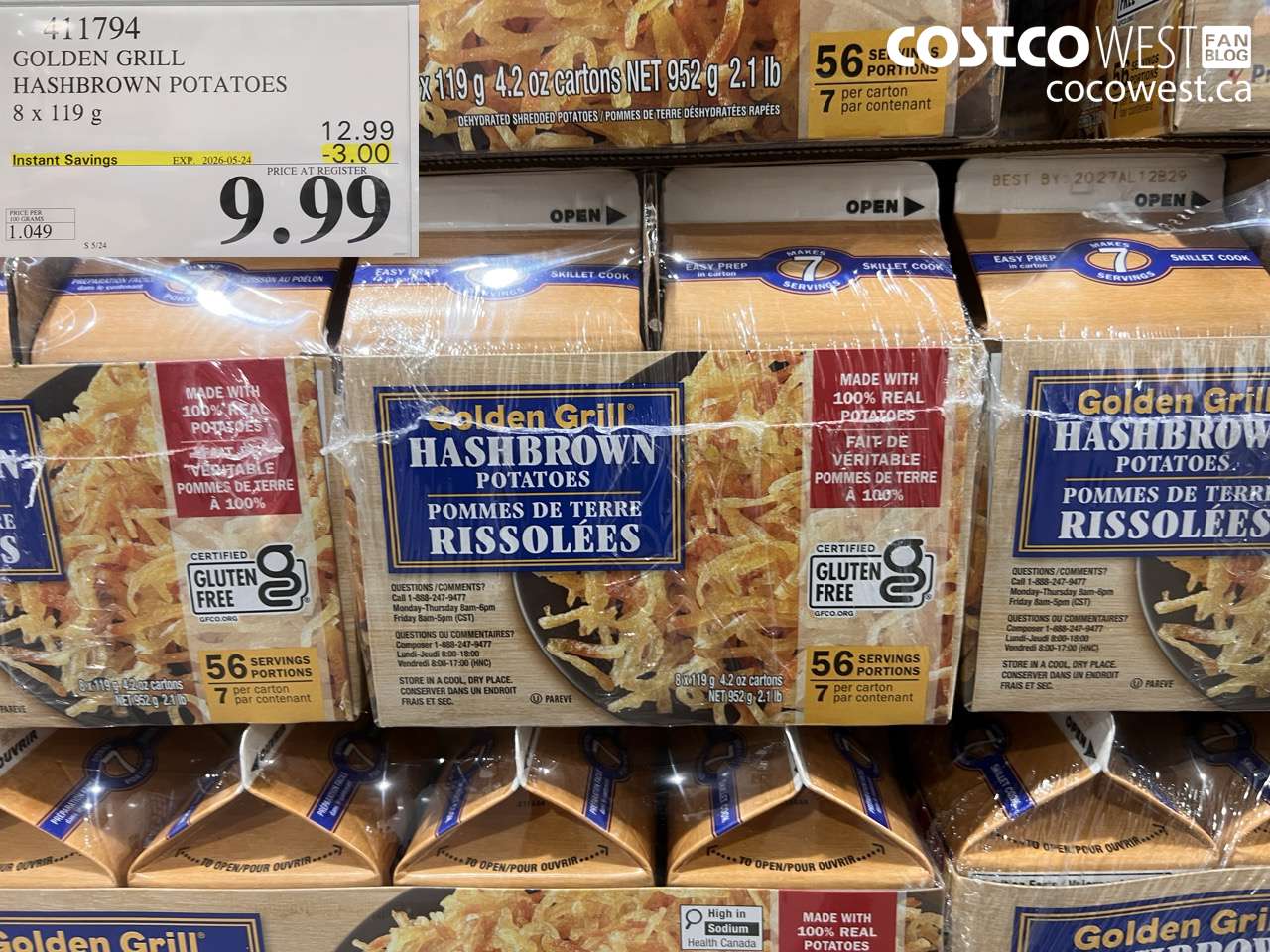golden grill hashbrown potatoes 8 x 119 g
