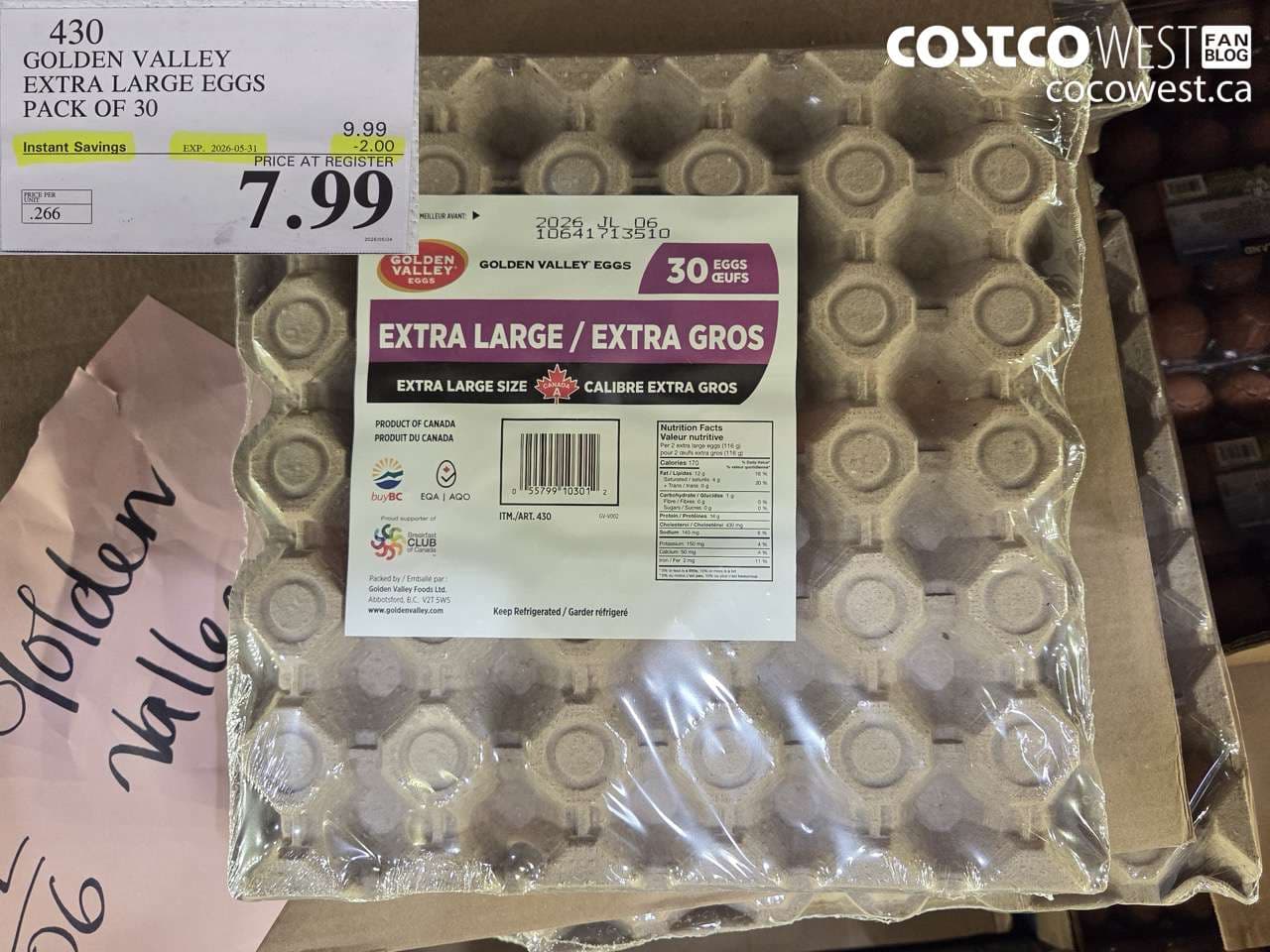 golden valley extra large eggs pack of 30
