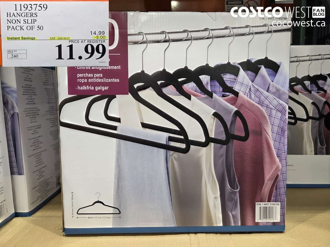 HANGERS NON SLIP PACK OF 50