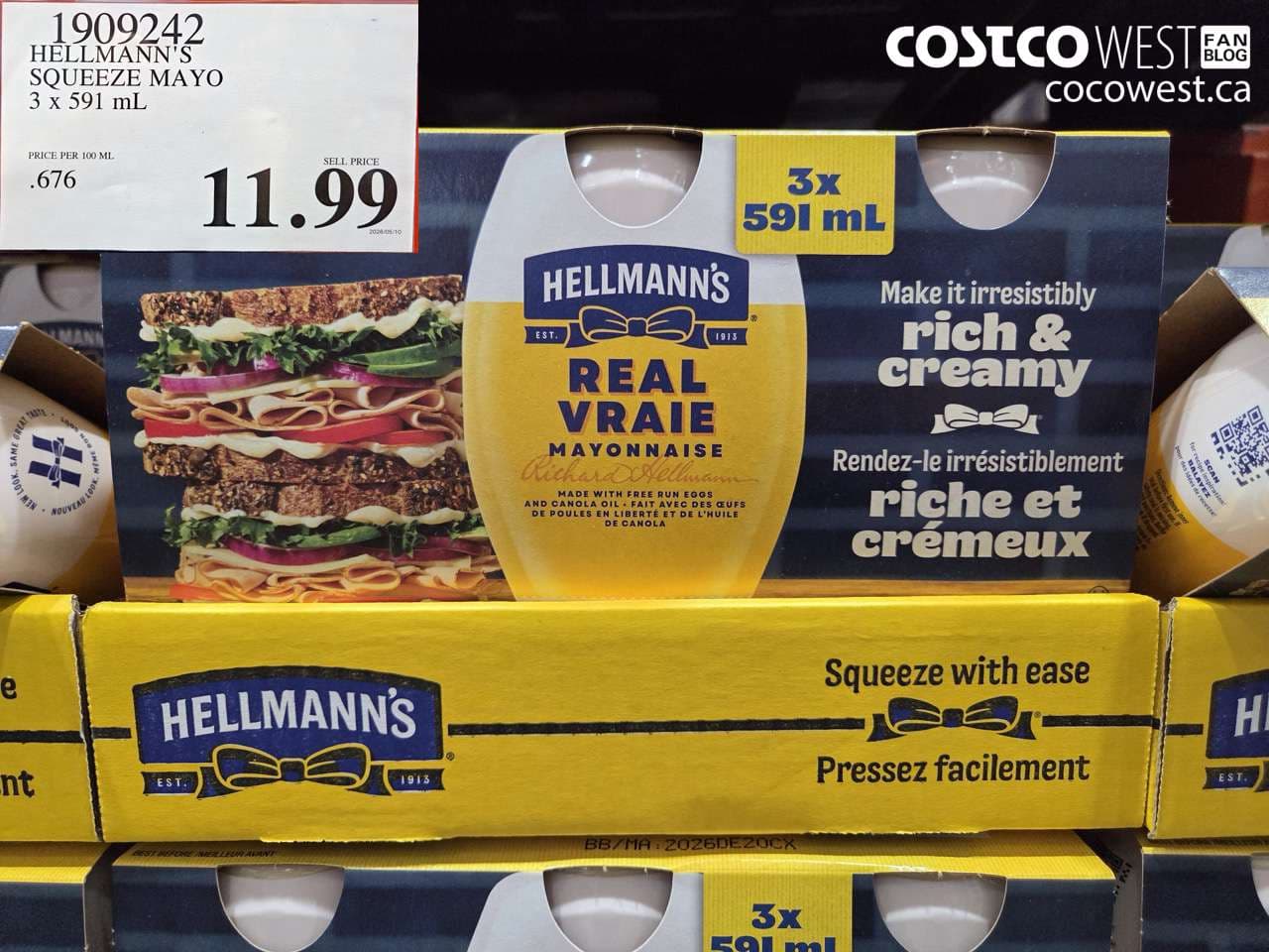 HELLMANN’S SQUEEZE MAYO 3 X 591 ML