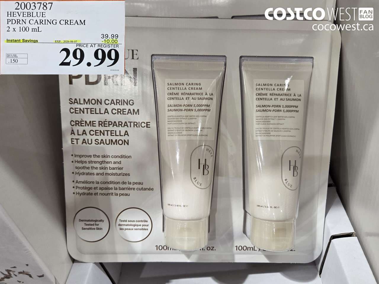 heveblue pdrn caring cream 2 x 100 ml