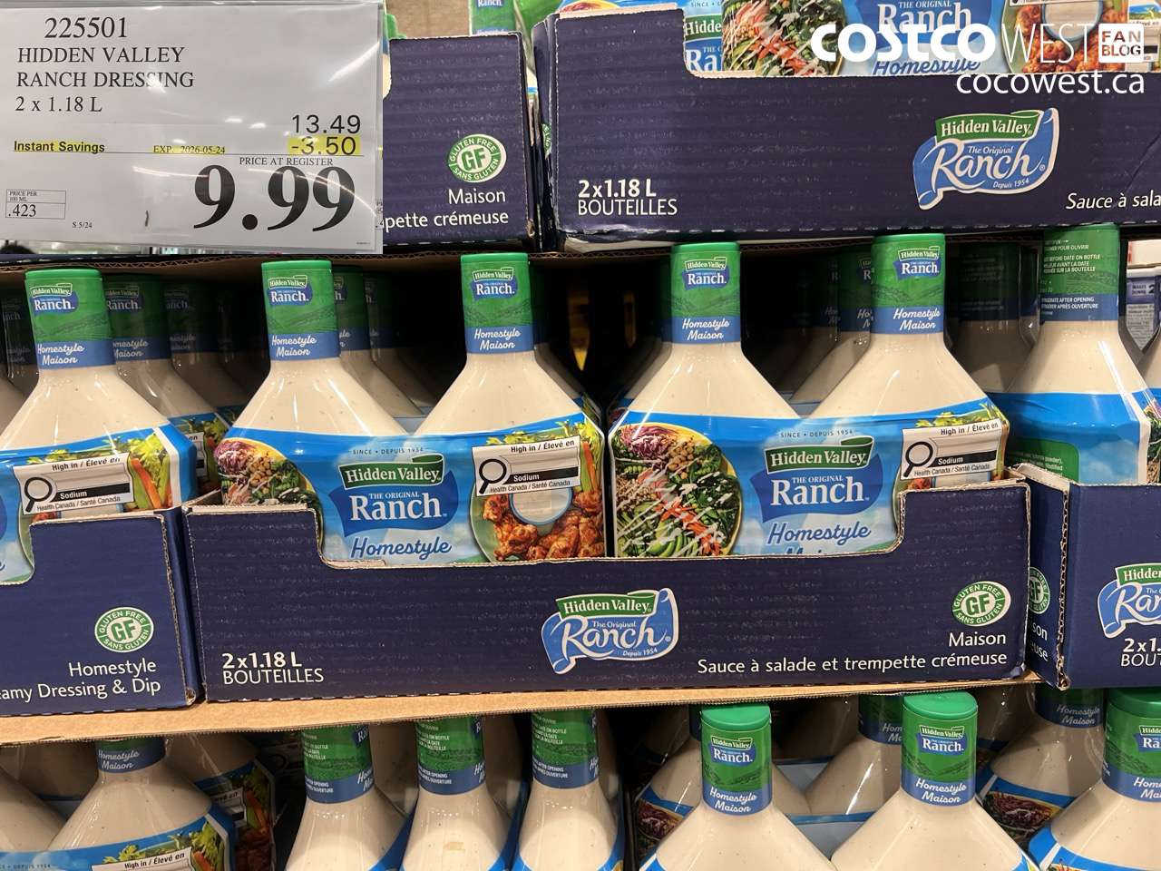 hidden valley ranch dressing 2 x 118 l