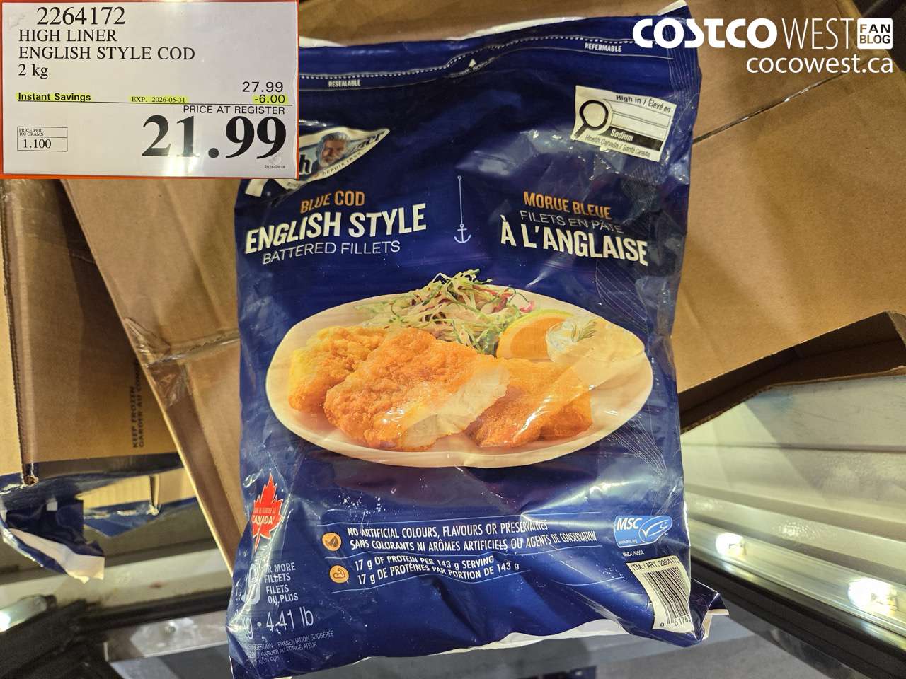 high liner english style cod 2 kg