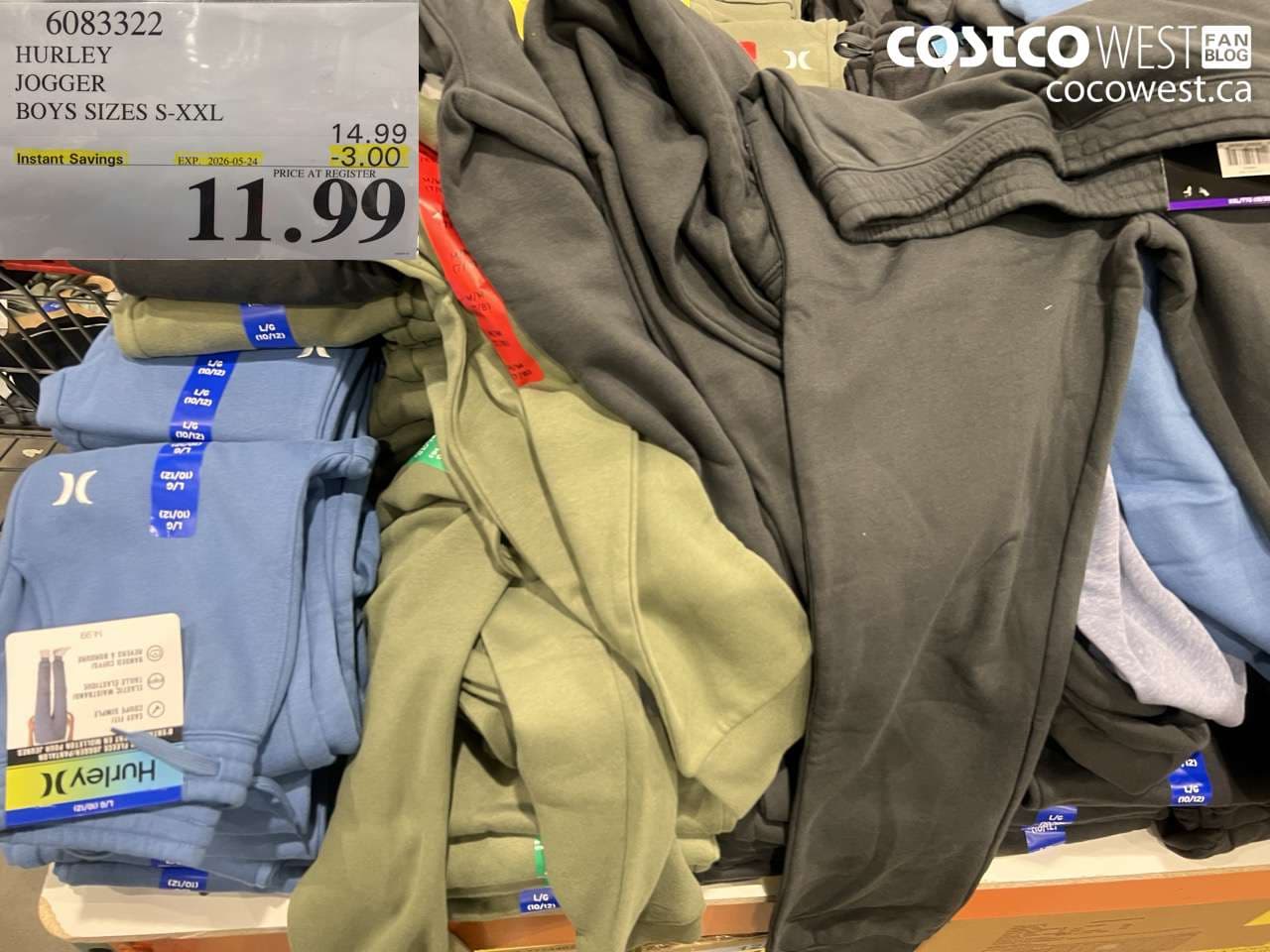 hurley jogger boys sizes sxxl