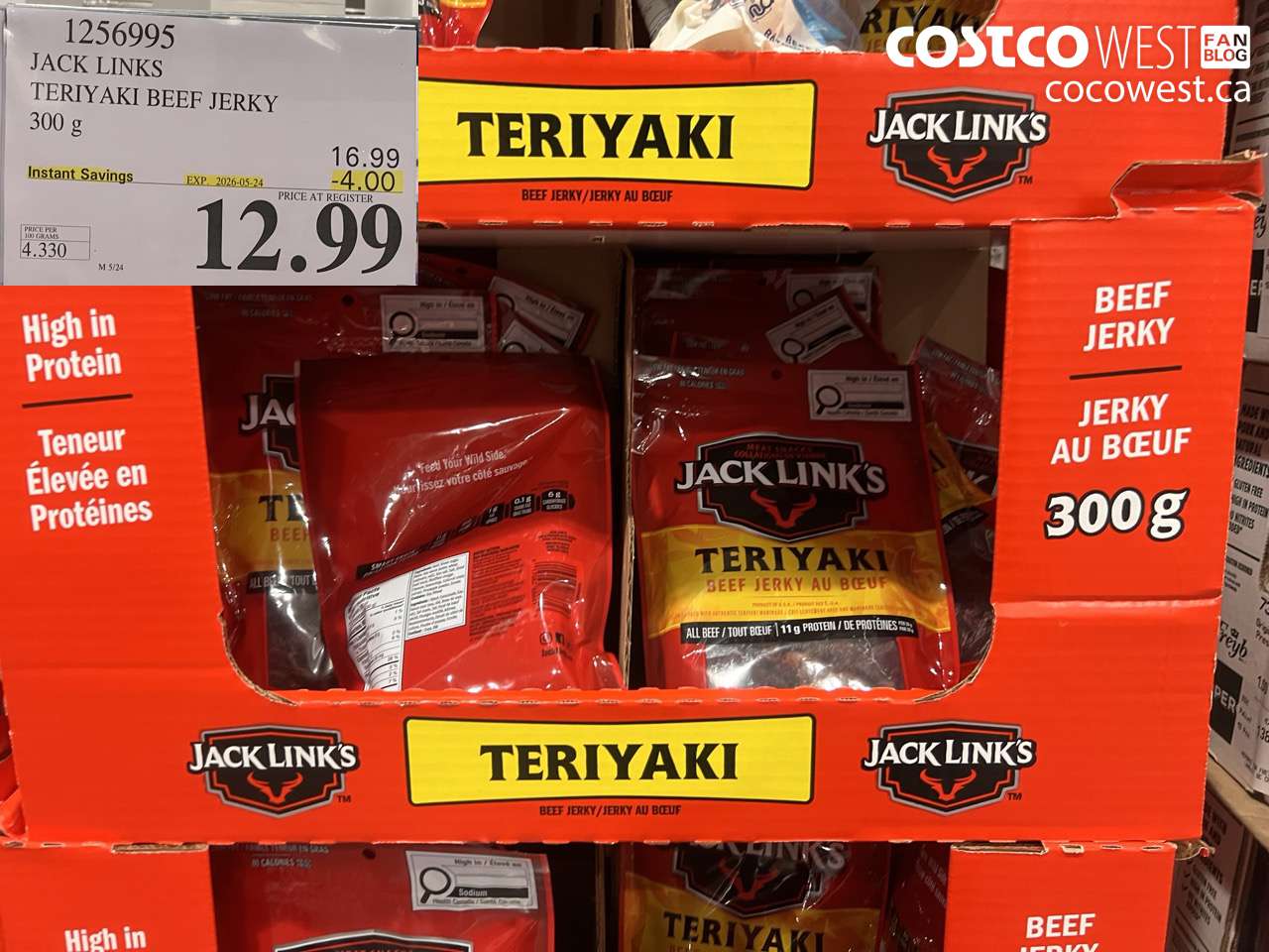 jack links teriyaki beef jerky 300 g