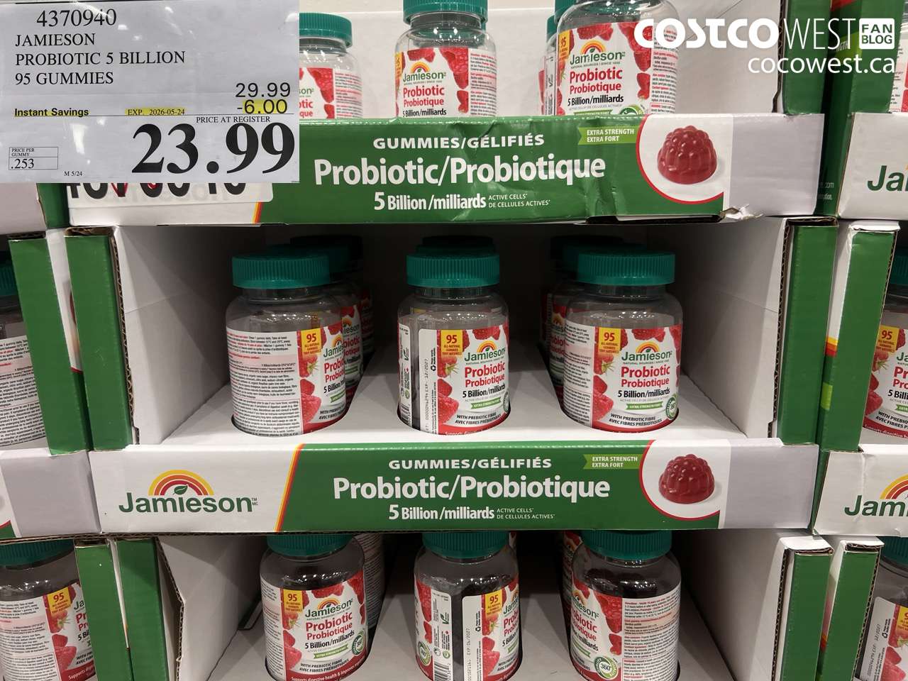 jamieson probiotic 5 billion 95 gummies