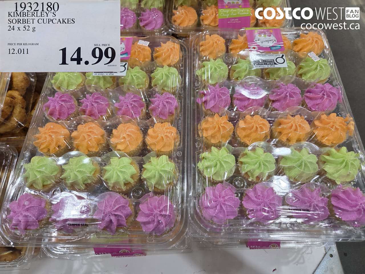 KIMBERLEY’S SORBET CUPCAKES 24 X 52 G