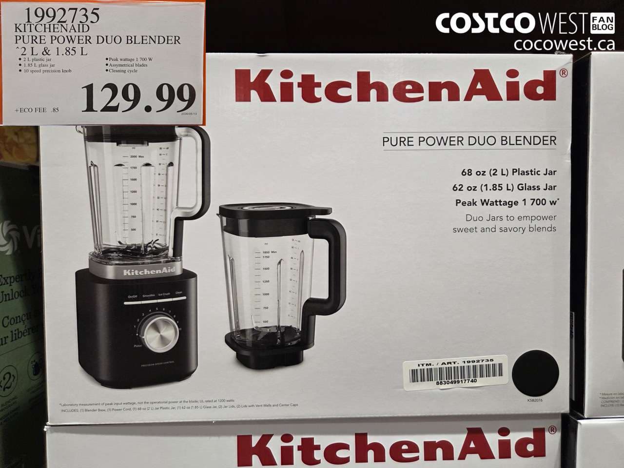 KITCHENAID PURE POWER DUO BLENDER 2 L & 1.85 L