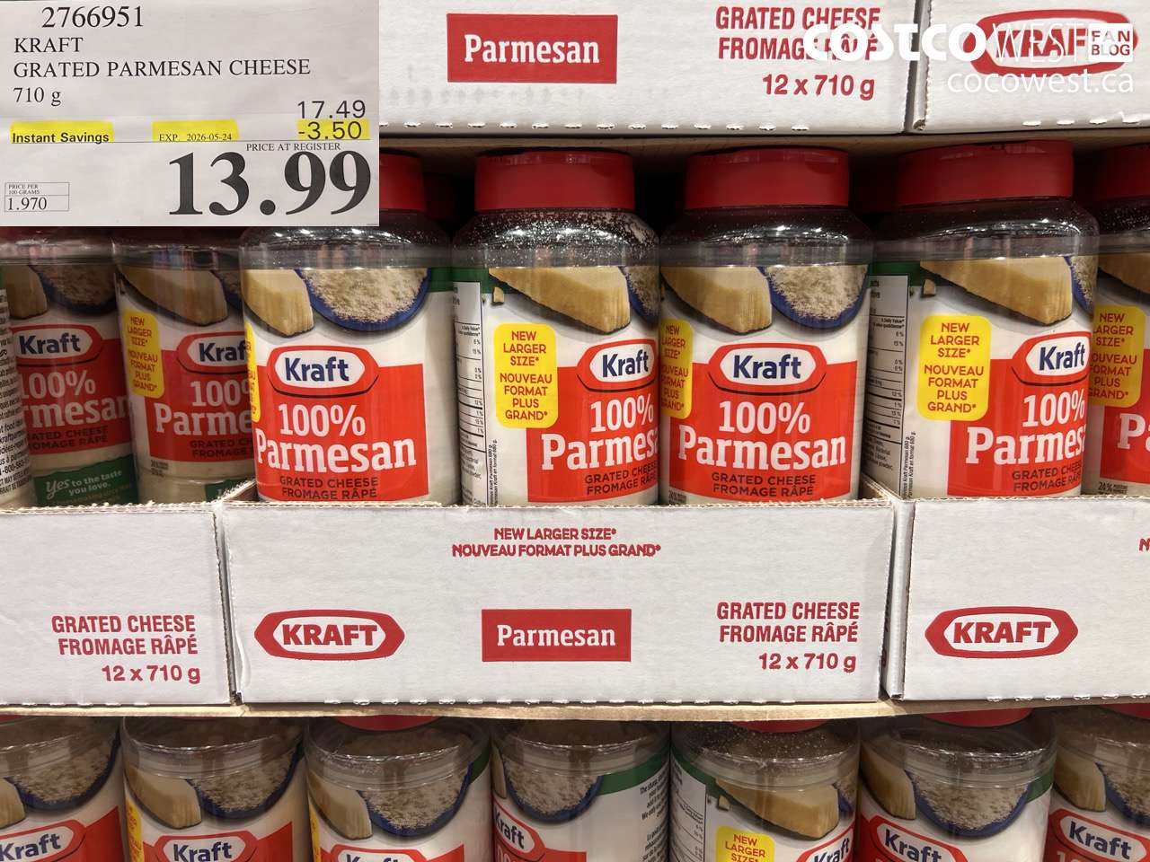 kraft grated parmesan cheese 710 g