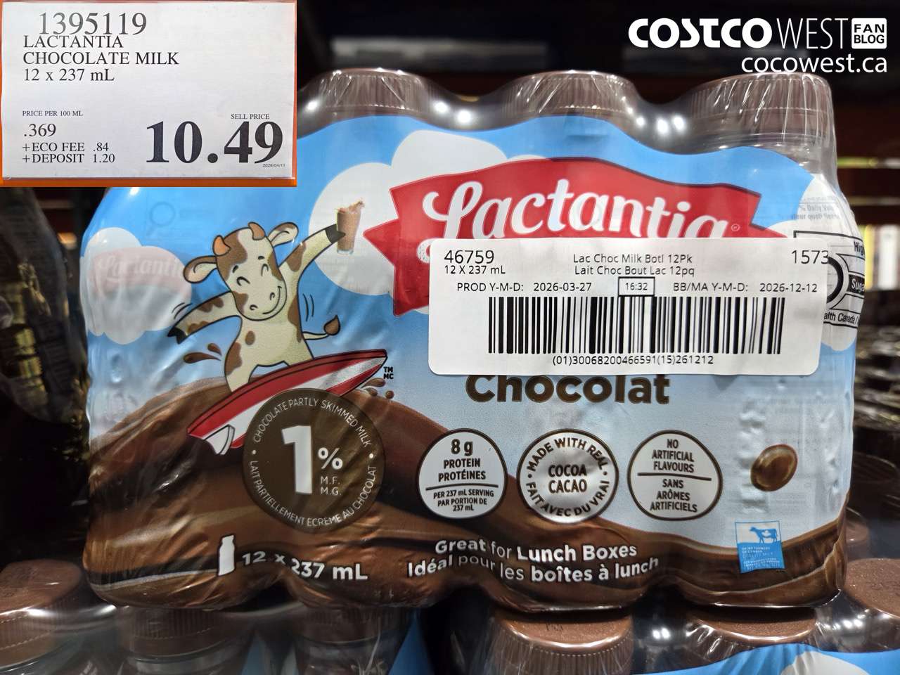 LACTANTIA CHOCOLATE MILK 12 X 237 ML