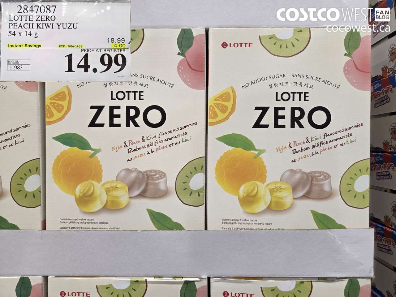 lotte zero peach kiwi yuzu 54 x 14 g