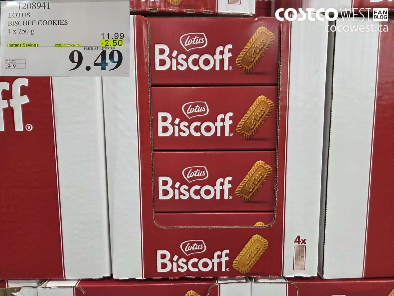 LOTUS BISCOFF COOKIES 4 X 250 G