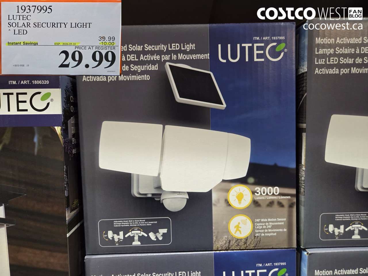 LUTEC SOLAR SECURITY LIGHT LED