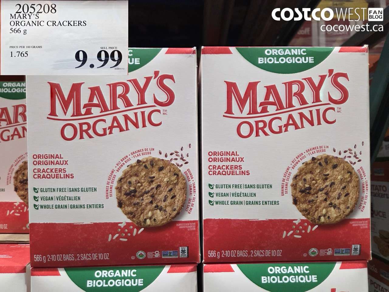 MARY’S ORGANIC CRACKERS 566 G