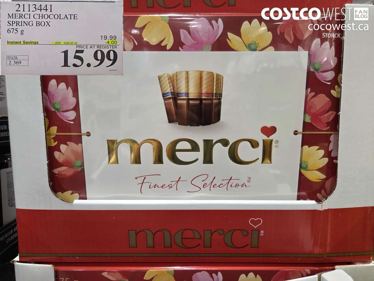 MERCI CHOCOLATE SPRING BOX 675 G