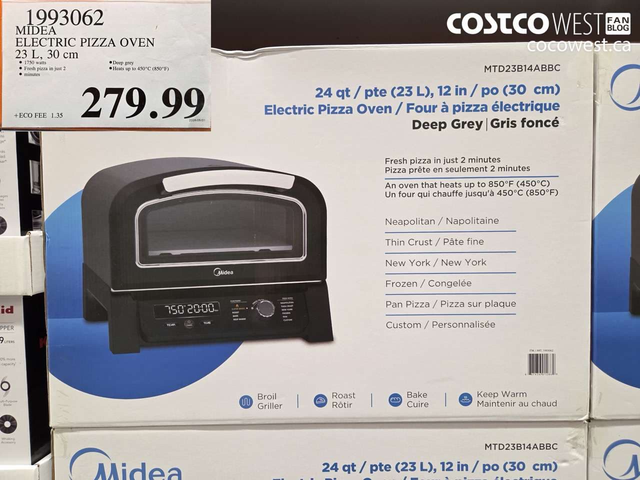MIDEA ELECTRIC PIZZA OVEN 23 L, 30 cm