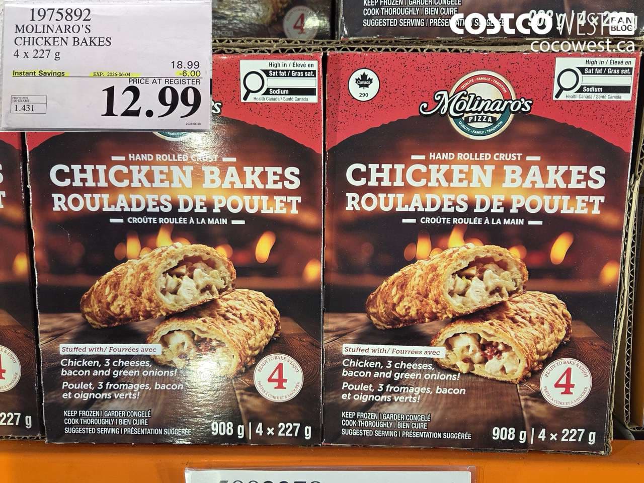 molinaros chicken bakes 4 x 227 g