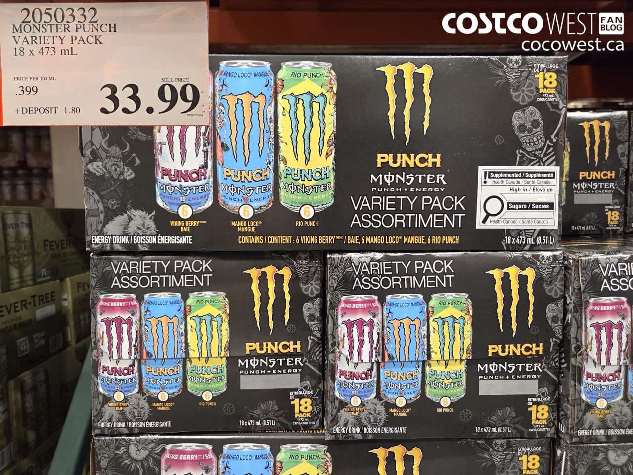 MONSTER PUNCH VARIETY PACK 18 X 473 ML