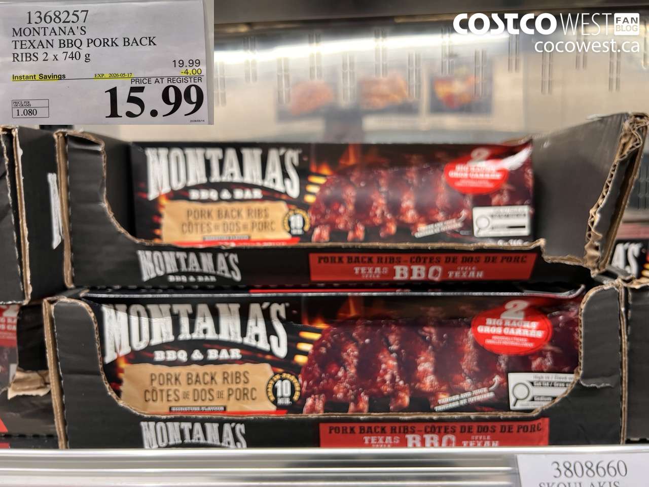 MONTANA’S TEXAN BBQ PORK BACK RIBS 2 X 740 G