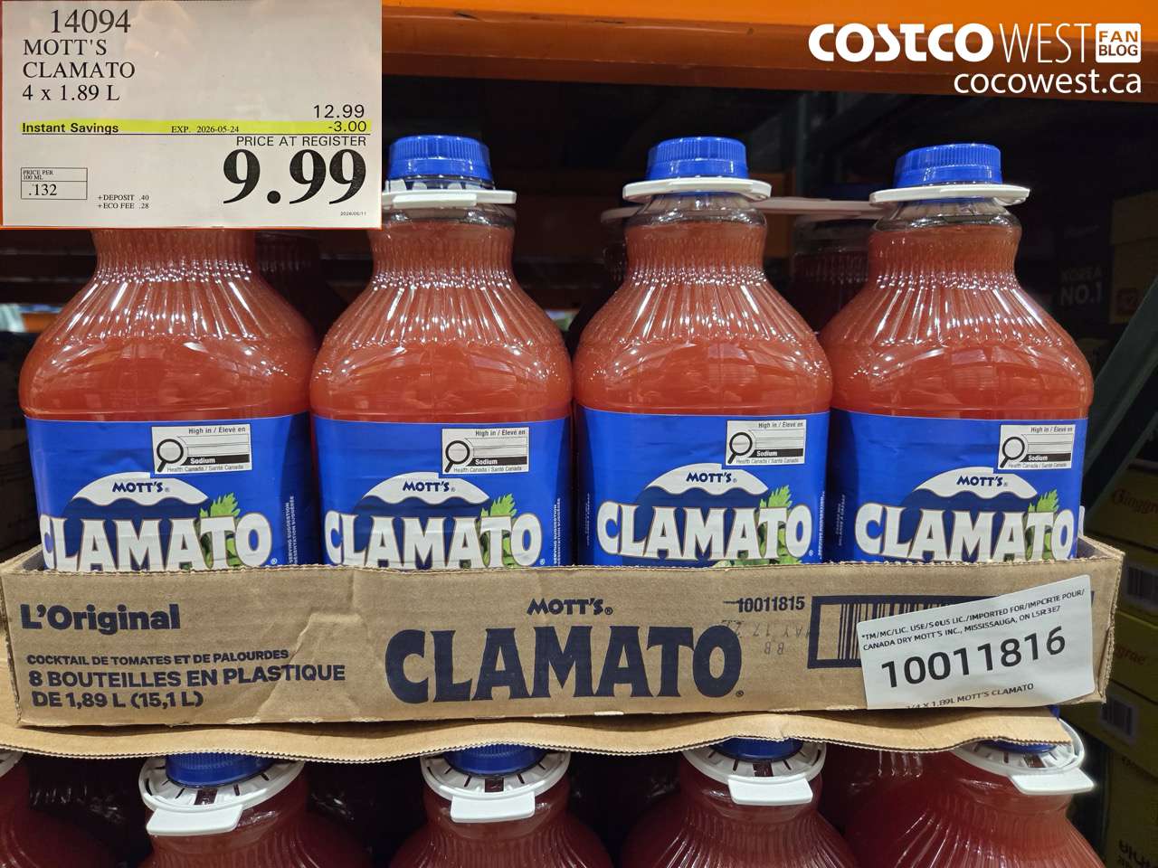MOTT’S CLAMATO 4 X 1.89 L