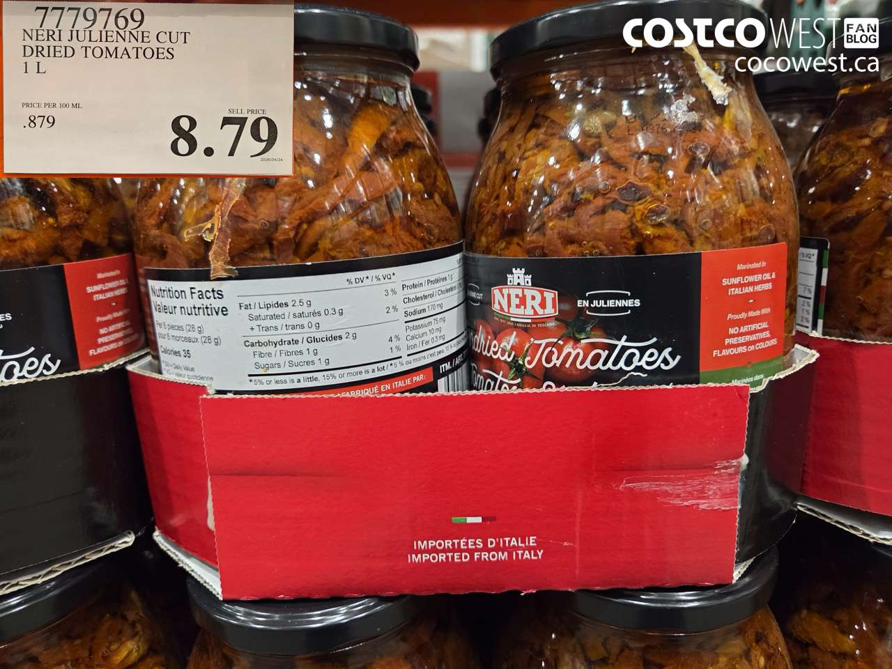 NERI JULIENNE CUT DRIED TOMATOES 1 L