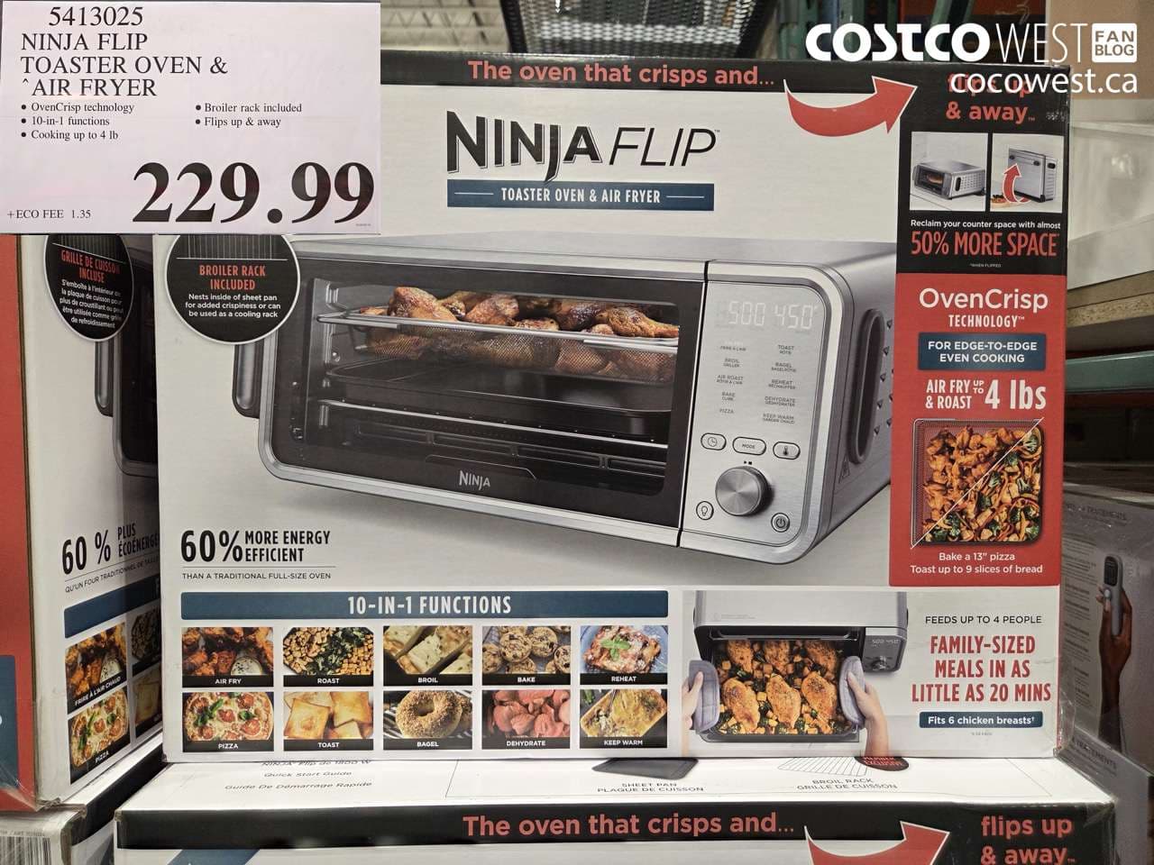 NINJA FLIP TOASTER OVEN & AIR FRYER