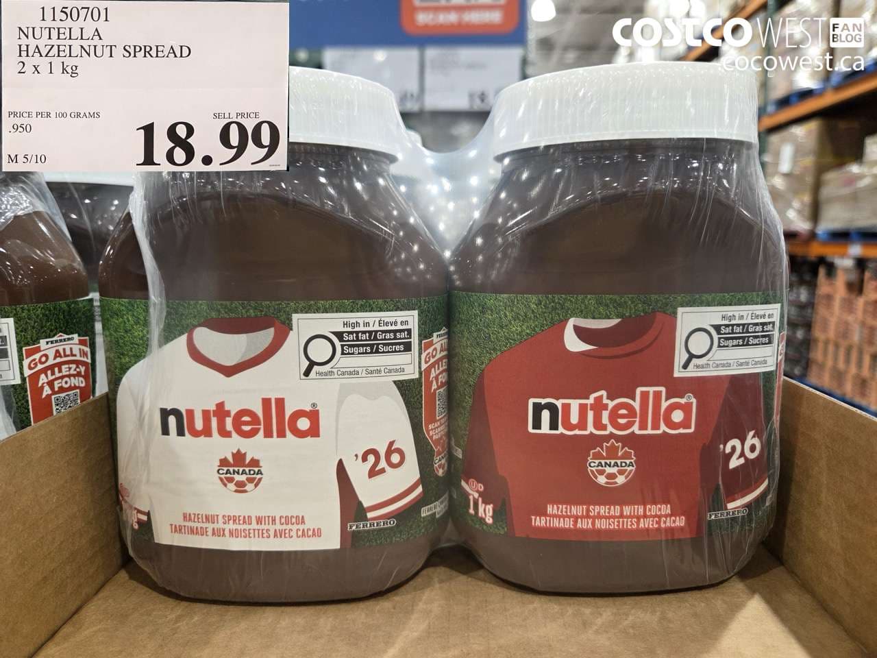 NUTELLA HAZELNUT SPREAD 2 X 1 KG
