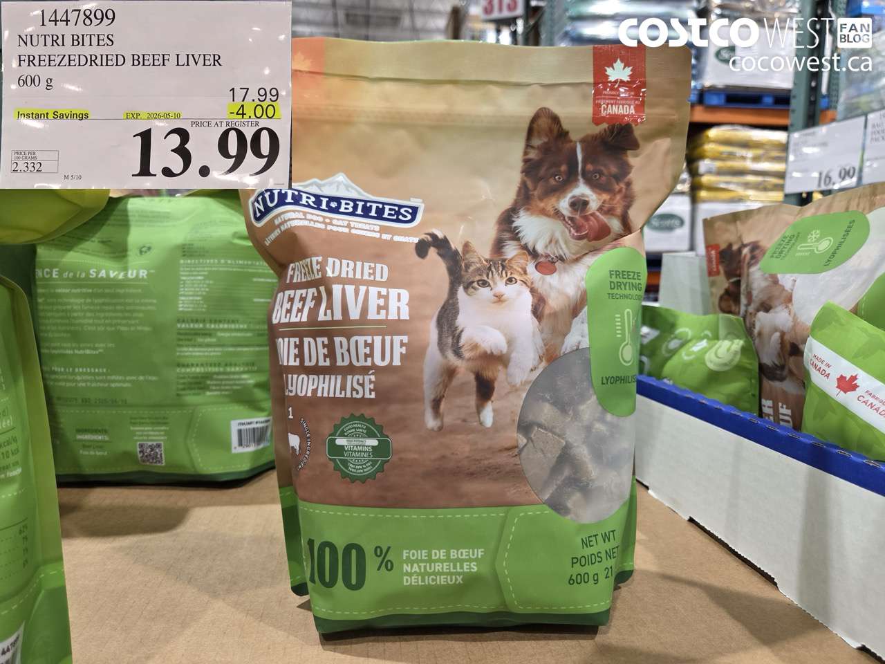 NUTRI BITES FREEZEDRIED BEEF LIVER 600 G