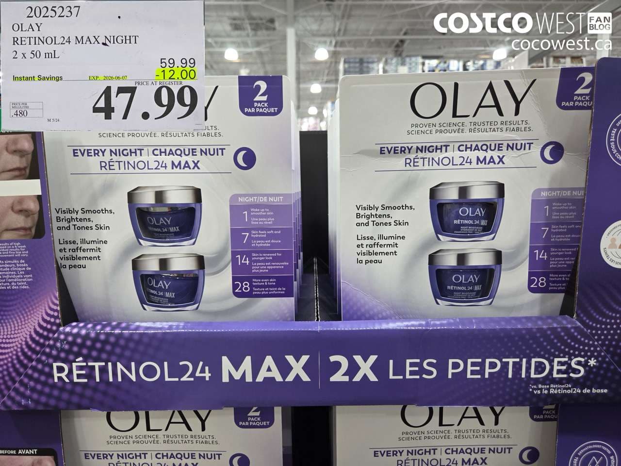 OLAY RETINOL24 MAX NIGHT 2 X 50 ML
