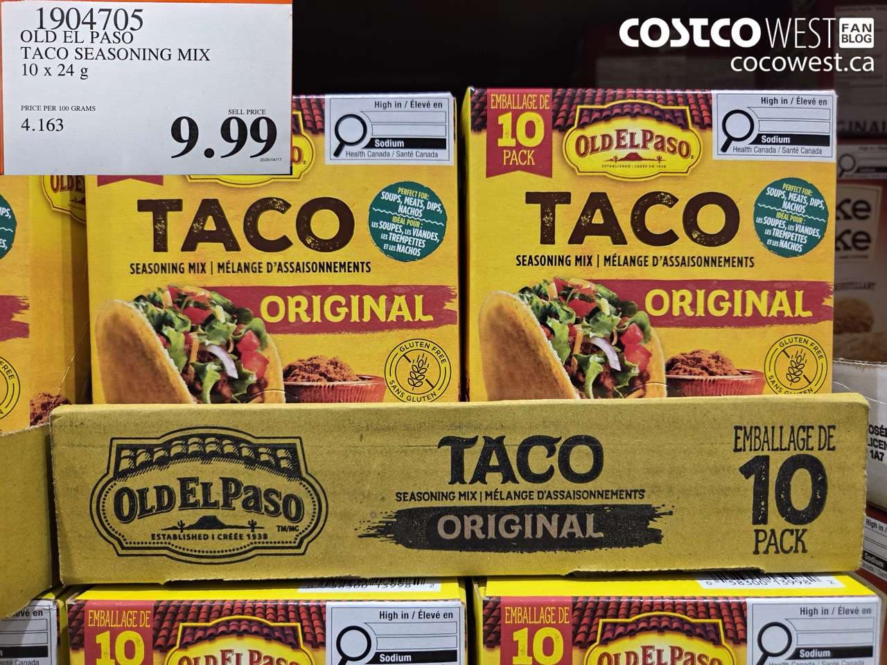 OLD EL PASO TACO SEASONING MIX 10 X 24 G