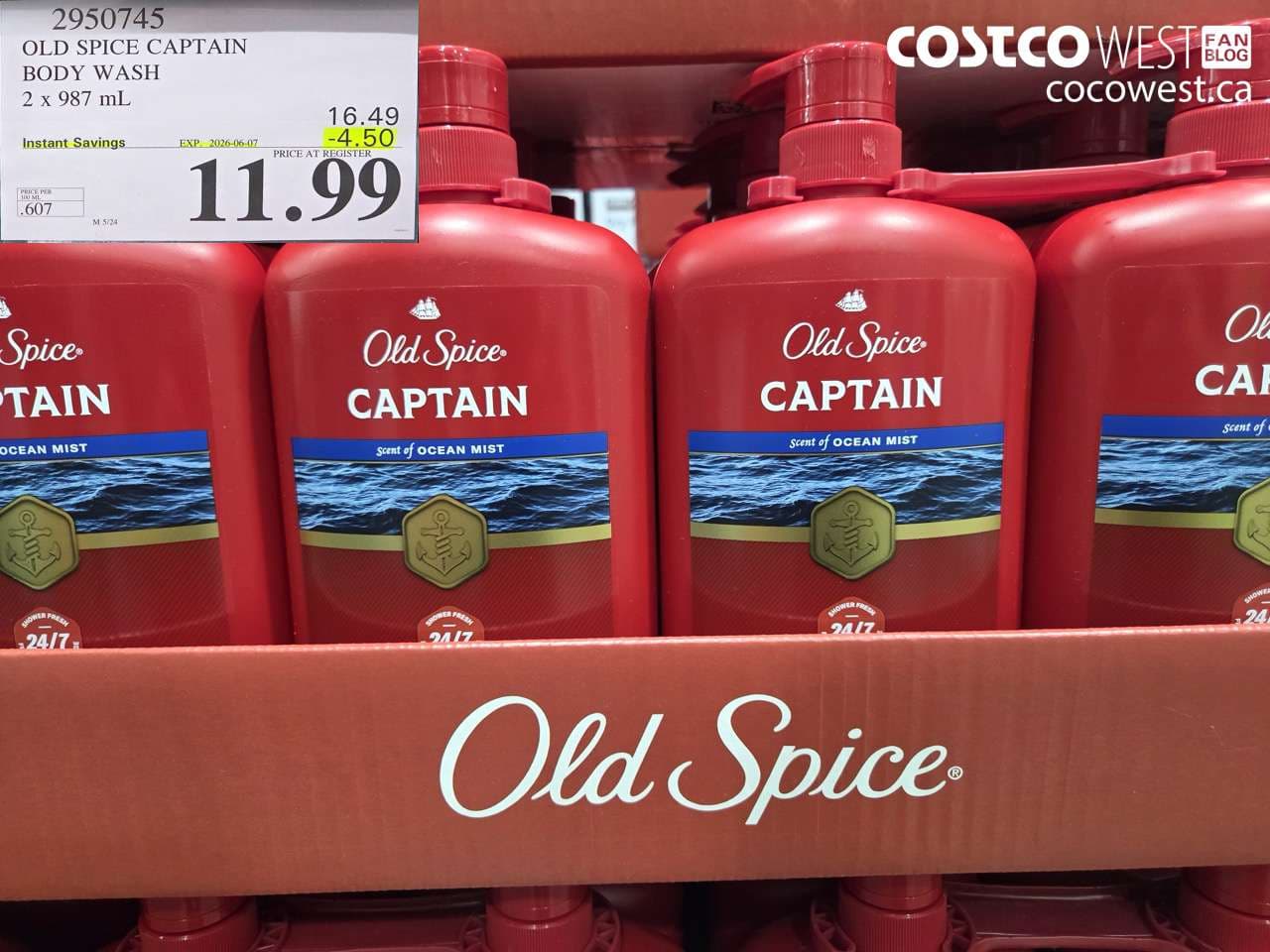 OLD SPICE CAPTAIN BODY WASH 2 X 987 ML