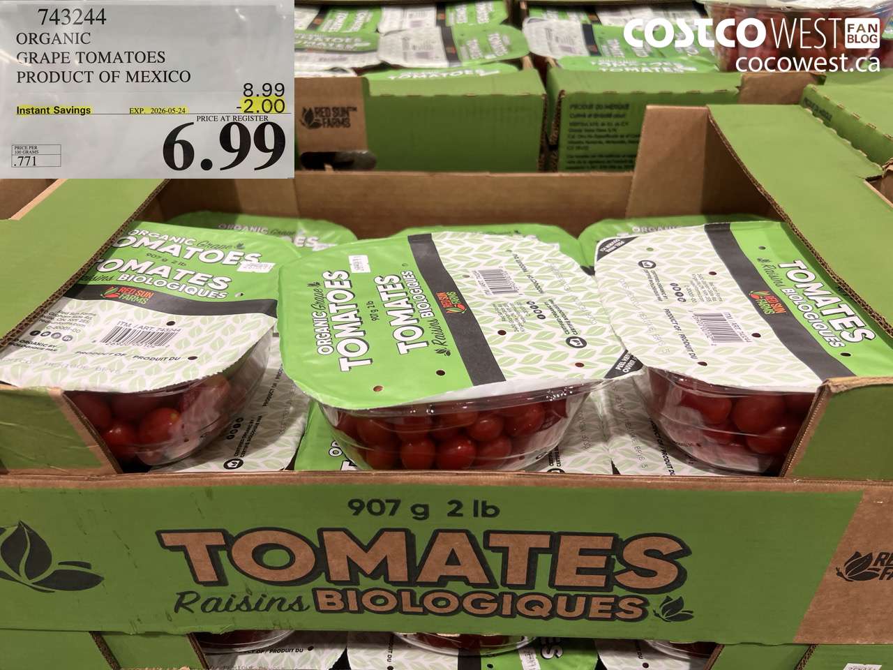 ORGANIC GRAPE TOMATOES PRODUCT OF MEXICO