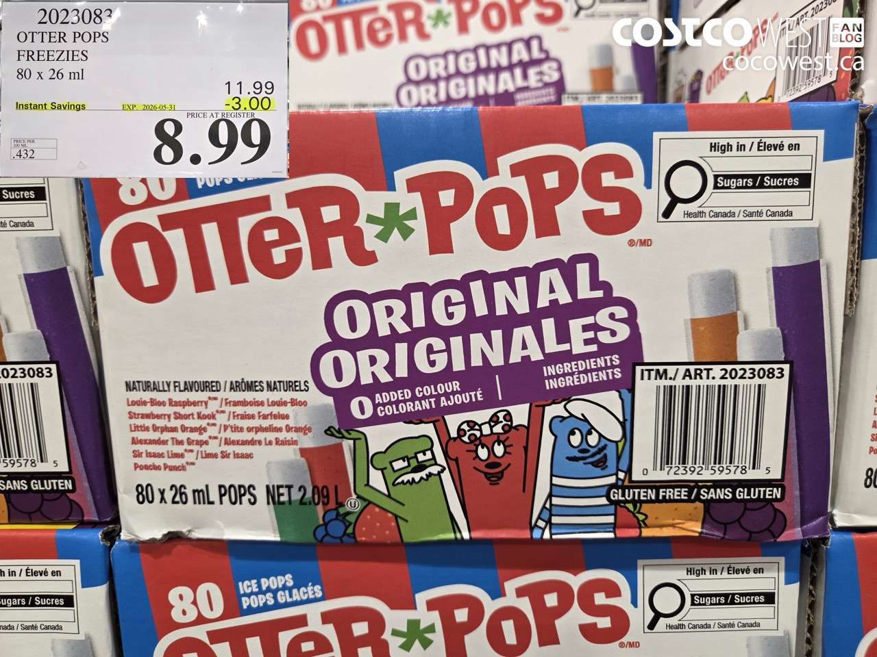 otter pops freezies 80 x 26 ml