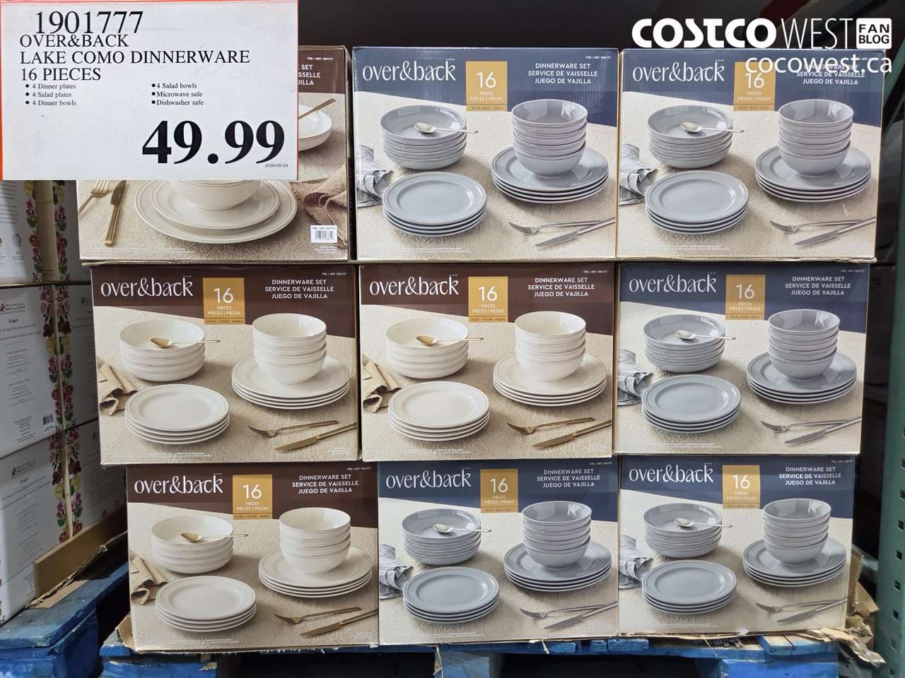 OVER&BACK LAKE COMO DINNERWARE 16 PIECES