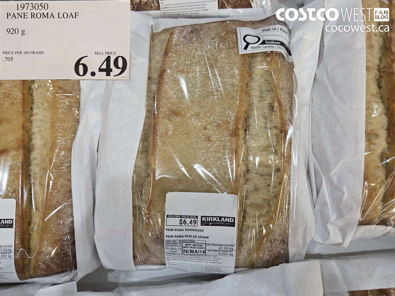 PANE ROMA LOAF 920 G