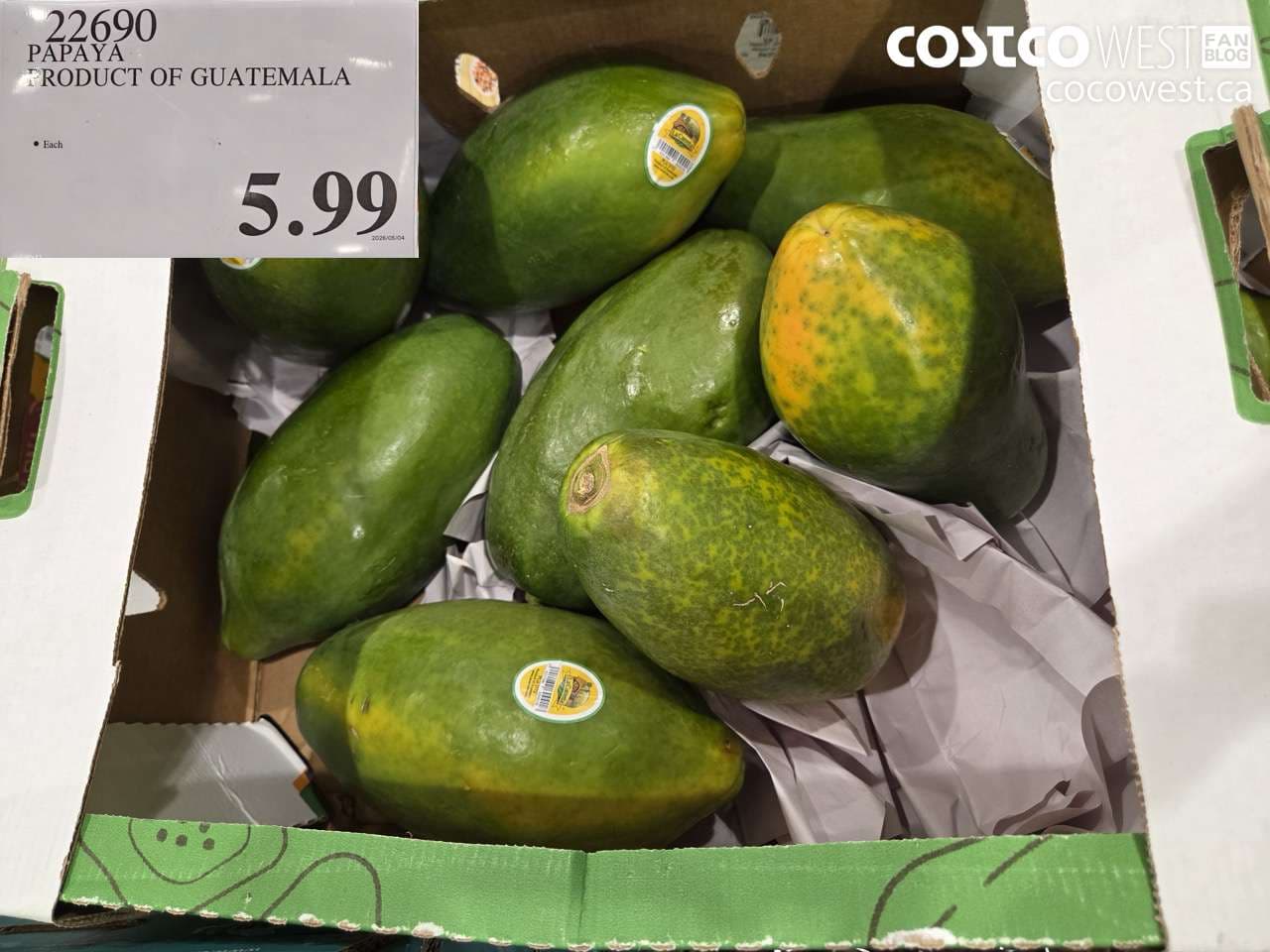 PAPAYA PRODUCT OF GUATEMALA