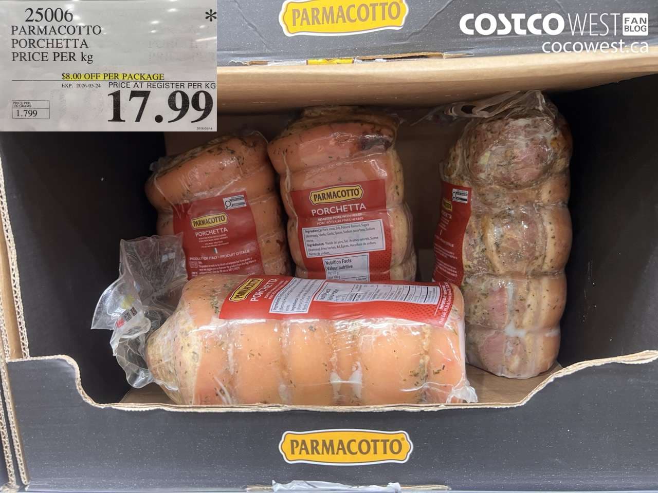 parmacotto porchetta price per kg