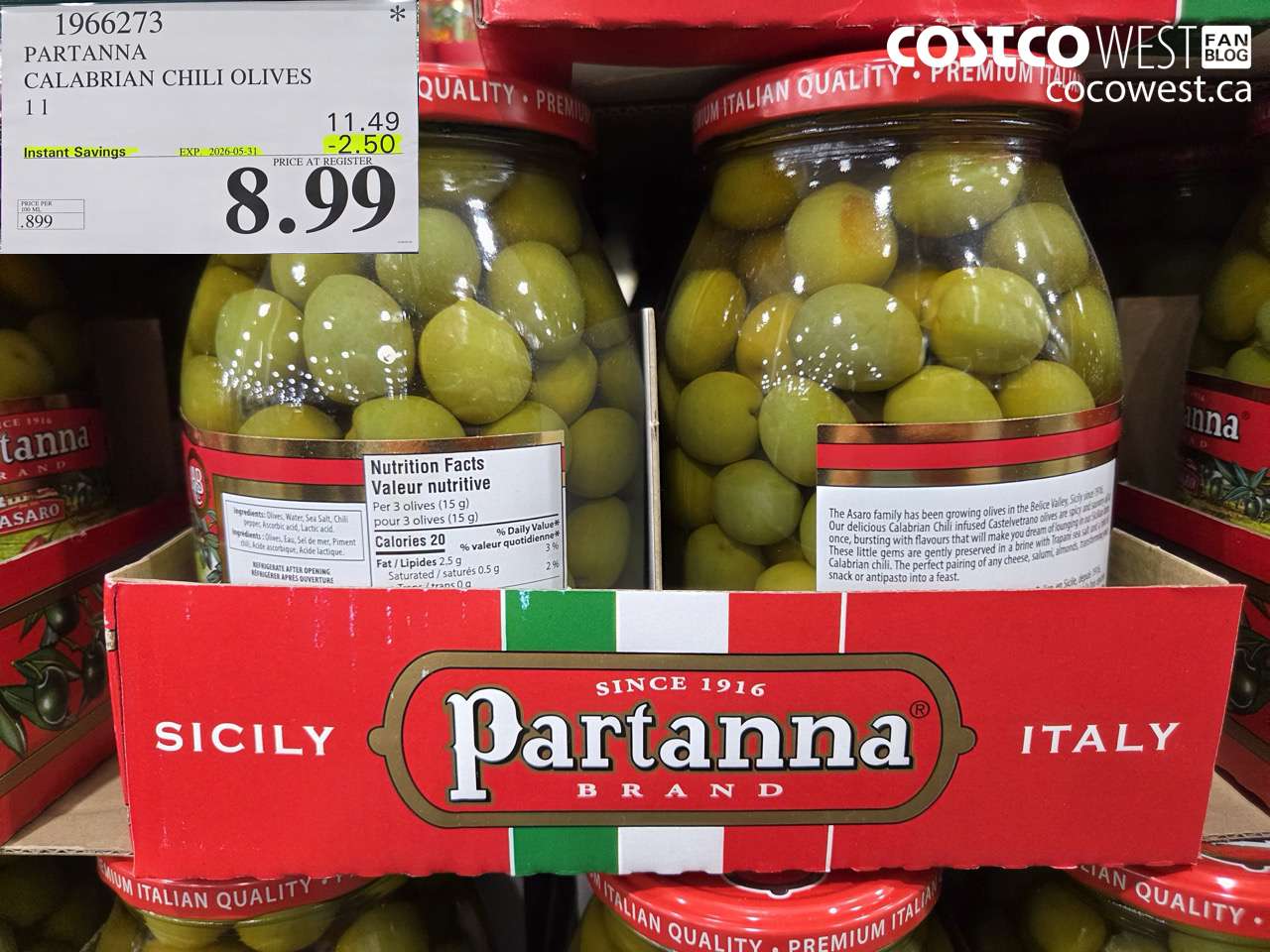 PARTANNA CALABRIAN CHILI OLIVES