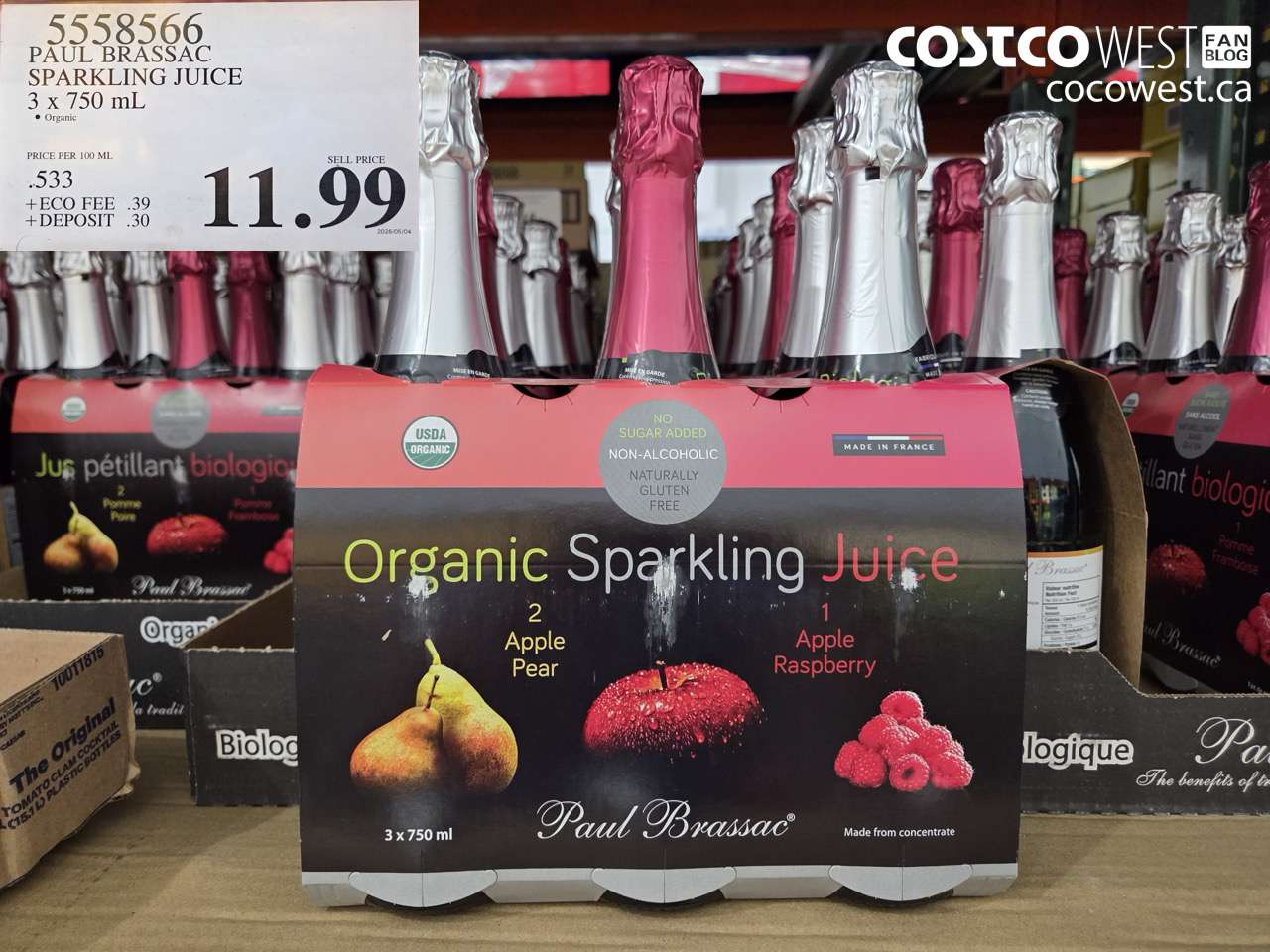 PAUL BRASSAC SPARKLING JUICE 3 X 750 ML