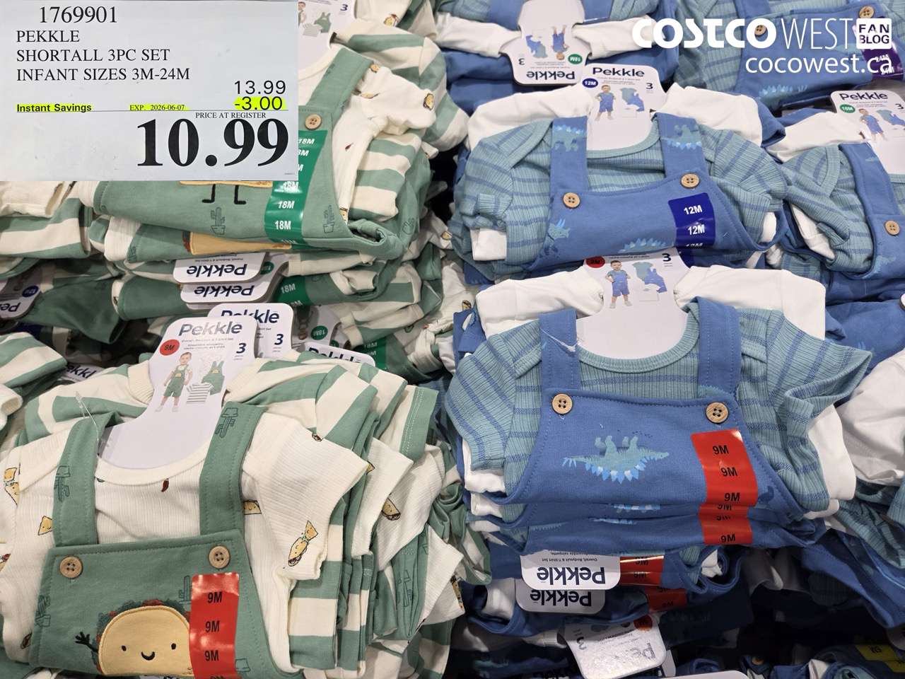PEKKLE SHORTALL 3PC SET INFANT SIZES 3M-24M